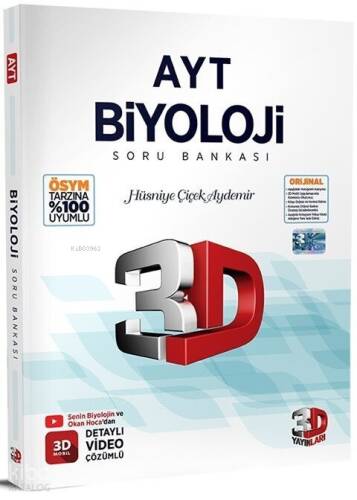 3D Yayınları AYT Biyoloji Soru Bankası - 1