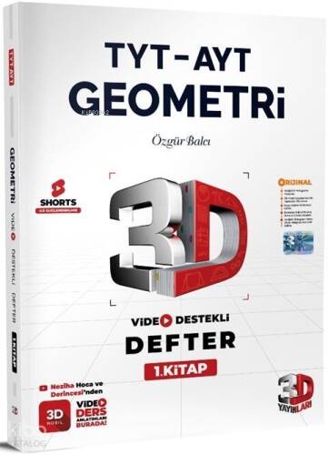 3D Yayınları TYT AYT Geometri Video Destekli Defter - 1
