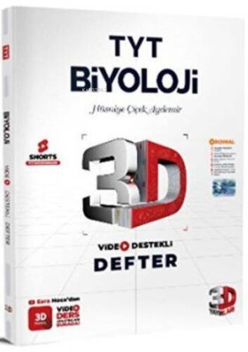 3D Yayınları TYT Biyoloji Video Destekli Defter - 1