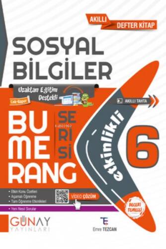 6. Sınıf Bumerang Sosyal Bilgiler Etkinlikli Kitap - 1