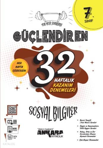 7. Sınıf Güçlendiren 32 Haftalık Sosyal Bilgiler Kazanım Denemeleri - 1