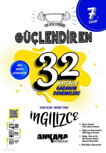 7.Sınıf Güçlendiren 32 Haftalık İngilizce Kazanım Denemeleri - 1