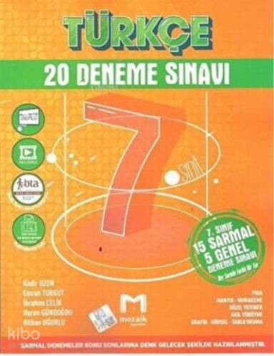 7.Sınıf Mozaik Deneme 20Li Türkçe - 2023 - 1