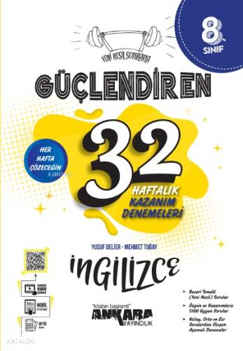 8. Sınıf Güçlendiren 32 Haftalık İngilizce Kazanım Denemeleri - 1