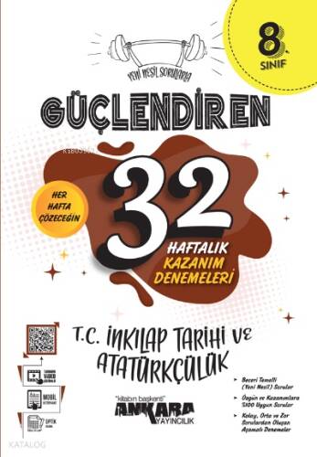 8. Sınıf Güçlendiren 32 Haftalık T.C İnkılap Tarihi Ve Atatürkçülük Kazanım Denemeleri - 1