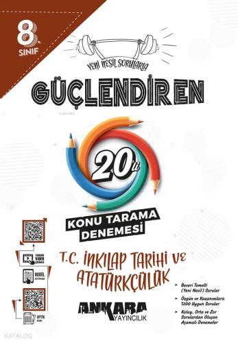 8.⁠ ⁠Sınıf Güçlendiren T.C. İnkılap Tarihi ve Atatürkçülük 20'li Konu Tarama Denemesi - 1