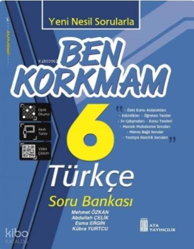 Ata Yayıncılık 6. Sınıf Ben Korkmam Türkçe Soru Bankası - 1
