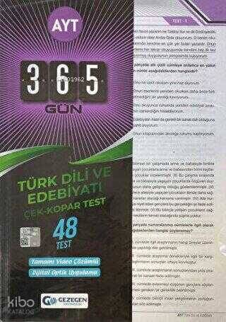 AYT 365 Gün Türk Dili ve Edebiyatı 48 Yaprak Test - 1