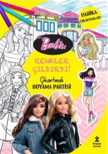 Barbie Renkler Çıldırdı Çıkartmalı Boyama Partisi - 1