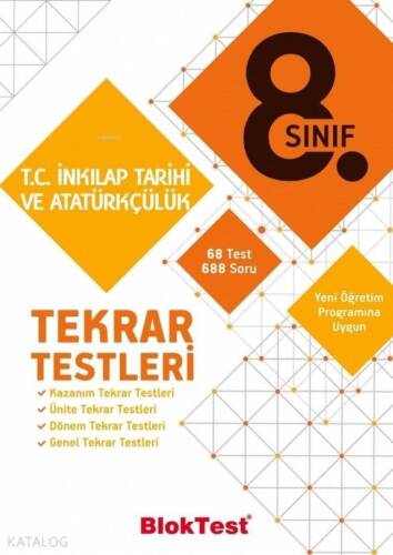 BlokTest Yayınları 8. Sınıf LGS T.C. İnkılap Tarihi ve Atatürkçülük Tekrar Testleri BlokTest - 1
