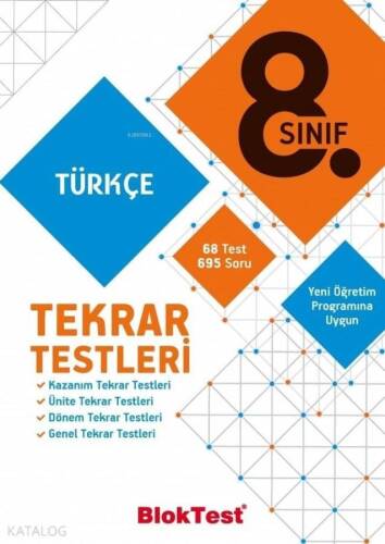 BlokTest Yayınları 8. Sınıf LGS Türkçe Tekrar Testleri BlokTest - 1