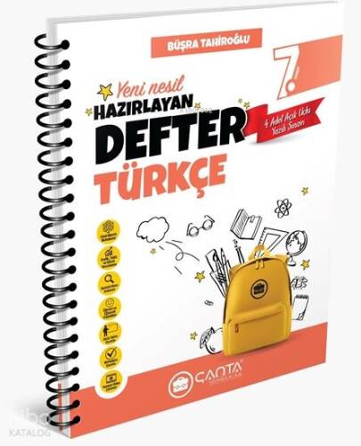 Çanta Yayınları 7. Sınıf Türkçe Okula Yardımcı Hazırlayan Defter 2024 - 1