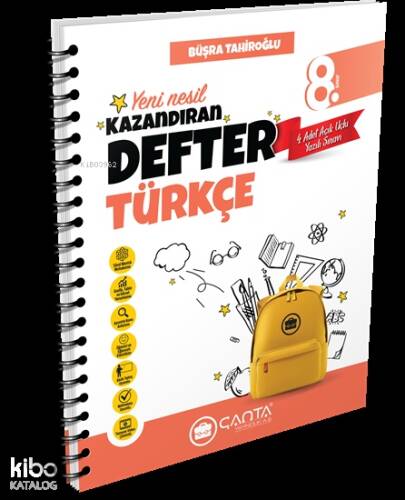 Çanta Yayınları 8.Sınıf Türkçe Okula Yardımcı Kazandıran Defter 2024 - 1