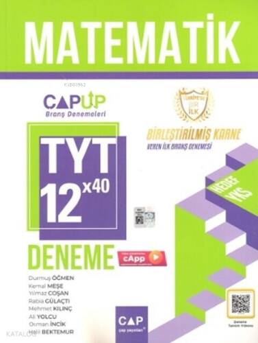 Çap Up Tyt Deneme Matematik 12*40 - 2024 - 1