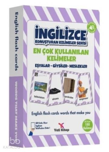 Eşyalar-Giysiler-Meslekler - En Çok Kullanılan Kelimeler İngilizce Konuşturan Kelimeler Serisi English Flash Cards - Words That Make You - 1