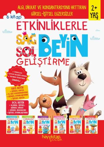 Etkinliklerle Sağ Beyin Sol Beyin Geliştirme 2+Yaş Seti - 6 Kitap Takım - 1