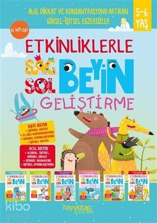 Etkinliklerle Sağ Beyin Sol Beyin Geliştirme (5-6 Yaş) (6 Kitap Takım); Algı, Dikkat ve Konsantrasyon Artıran Görsel-İşitsel Egzersizler - 1
