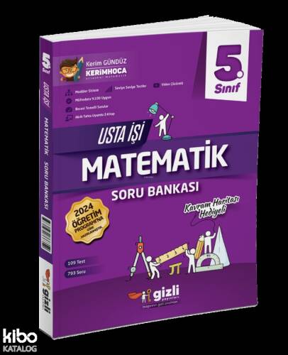 Gizli Yayınları 5. Sınıf Matematik Usta İşi Soru Bankası+Kavram Haritası - 1