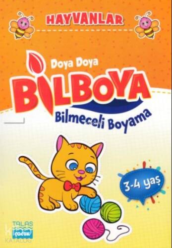 Hayvanlar - Doya Doya Bil Boya Bilmeceli Boyama (3-4 Yaş) - 1