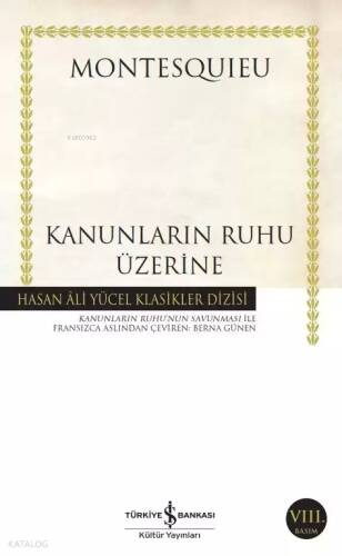 Kanunların Ruhu Üzerine (Ciltsiz); Kanunların Ruhu'nun Savunması İle - 1
