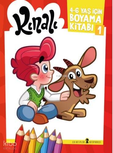 Kınalı 4-6 Yaş İçin Boyama Kitabı 1 (Kırmızı) - 1