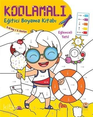 Kodlamalı Eğitici Boyama Kitabı - Eğlenceli Tatil (5- 6 Yaş 2. Seviye) - 1