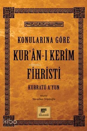 Konularına Göre Kur'an-ı Kerim Fihristi - 1