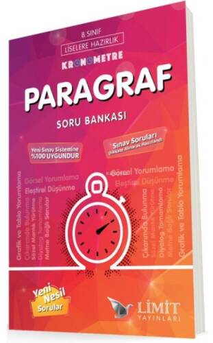 Limit Yayınları Limit 8.Sınıf Kronometre Paragraf Soru Bankası - 1