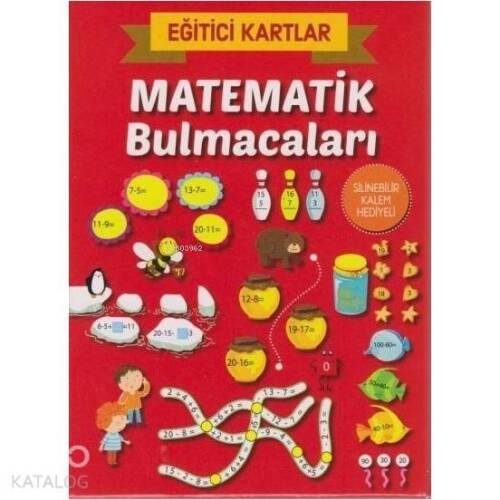 Matematik Bulmacaları - Eğitici Kartlar Silinebilir Kalem Hediyeli - 1