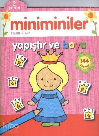 Miniminiler Pembe Kitap Yapıştır ve Boya; 2 Yaş Üstü - 1