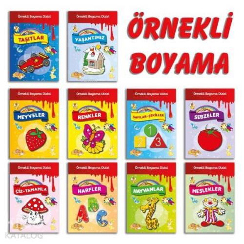 Örnekli Boyama Dizisi 10 Kitap Set - 1