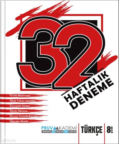 Pruva Akademi 8. Sınıf Türkçe 32 Haftalık Deneme - 1