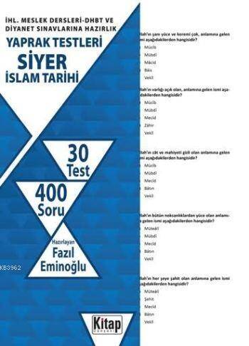 Siyer - İslam Tarihi; İHL. Meslek Dersleri-DHBT ve Diyanet Sınavlarına Hazırlık - Yaprak Testleri - 1