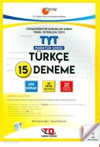 Tandem TYT Türkçe 15 Deneme - 1