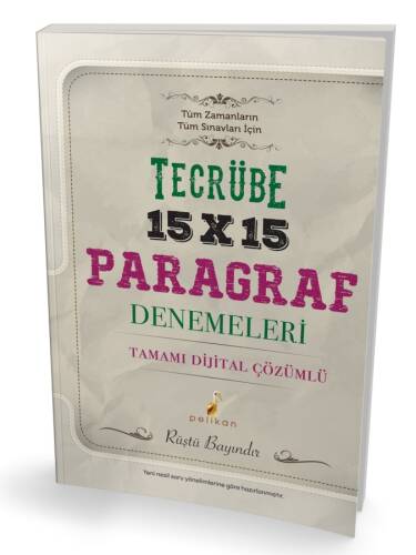 Tecrübe 15x15 Dijital Çözümlü Paragraf Denemeleri - 1