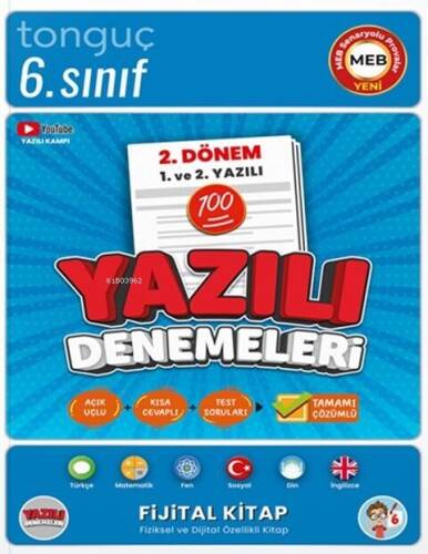 Tonguç Akademi 6. Sınıf Yazılı Denemeleri 2. Dönem 1 ve 2. Yazılı - 1