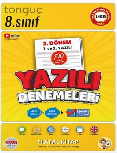 Tonguç Akademi 8. Sınıf Yazılı Denemeleri 2. Dönem 1 ve 2. Yazılı - 1