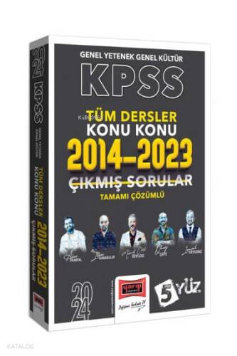 Yargı Yayınları 2024 KPSS 5Yüz GK-GY Tüm Dersler Tamamı Çözümlü Son 10 Yıl Konu Konu Çıkmış Sorular (2014-2023) - 1