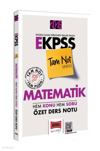 Yargı Yayınları 2026 E-KPSS Tam Not Serisi Matematik Hem Konu Hem Soru Özet Ders Notu - 1