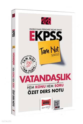 Yargı Yayınları 2026 E-KPSS Tam Not Serisi Vatandaşlık Hem Konu Hem Soru Özet Ders Notu Yargı Yayınları 2026 E-KPSS Tam Not Serisi Vatandaşlık Hem Konu Hem Soru - 1