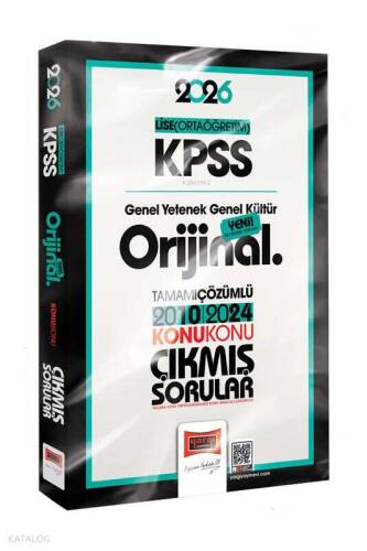 Yargı Yayınları 2026 KPSS Lise-Ortaöğretim GK-GY Orijinal 2010-2024 Konu Konu Çıkmış Sorular - 1