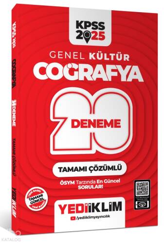 Yediiklim Yayıncılık 2025 KPSS Genel Kültür Coğrafya Tamamı Çözümlü 20 Deneme - 1