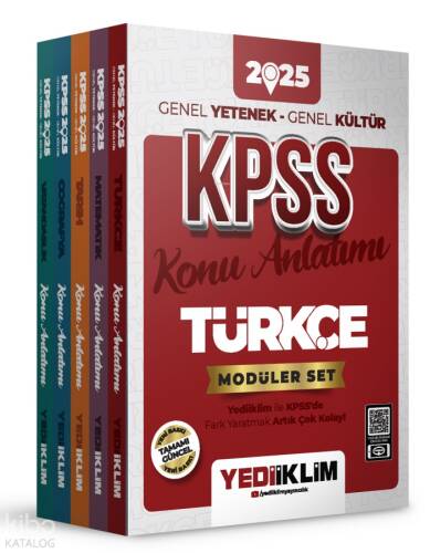 Yediiklim Yayıncılık 2025 KPSS Genel Yetenek Genel Kültür Konu Anlatımlı Modüler Set - 1