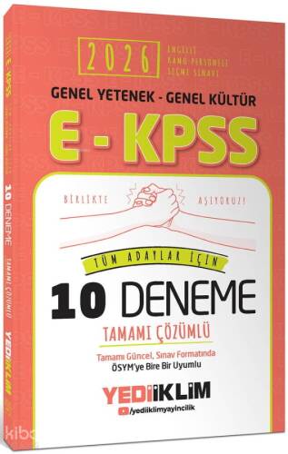 Yediiklim Yayıncılık 2026 E - KPSS Genel Yetenek Genel Kültür Tüm Adaylar İçin Tamamı Çözümlü 10 Deneme - 1