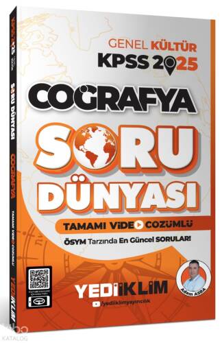 Yediiklim Yayınları 2025 KPSS Genel Kültür Coğrafya Tamamı Video Çözümlü Soru Dünyası - 1