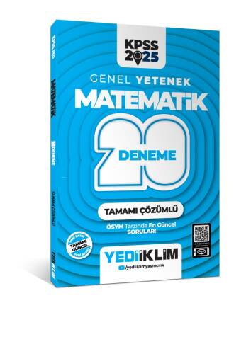 Yediiklim Yayınları 2025 KPSS Genel Yetenek Matematik Tamamı Çözümlü 20 Deneme - 1