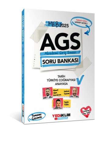 Yediiklim Yayınları 2025 MEB AGS Tarih - Türkiye Coğrafyası - Anayasa Tamamı Çözümlü Soru Bankası - 1
