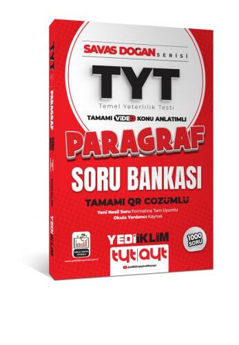 Yediiklim Yayınları 2025 TYT Savaş Doğan Serisi Tamamı Video Konu Anlatımlı ve QR Çözümlü Paragraf Soru Bankası - 1