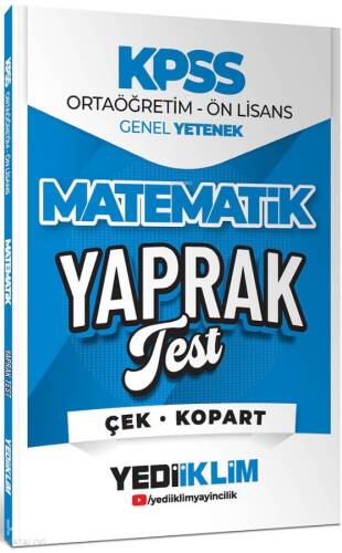 Yediiklim Yayınları 2026 Kpss Ortaöğreti̇m-Önli̇sans Matemati̇k Çek Kopart Yaprak Test - 1