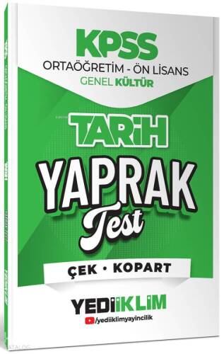 Yedi̇i̇kli̇m Yayınları 2026 Kpss Ortaöğreti̇m-Önli̇sans Tari̇h Çek Kopart Yaprak Test - 1